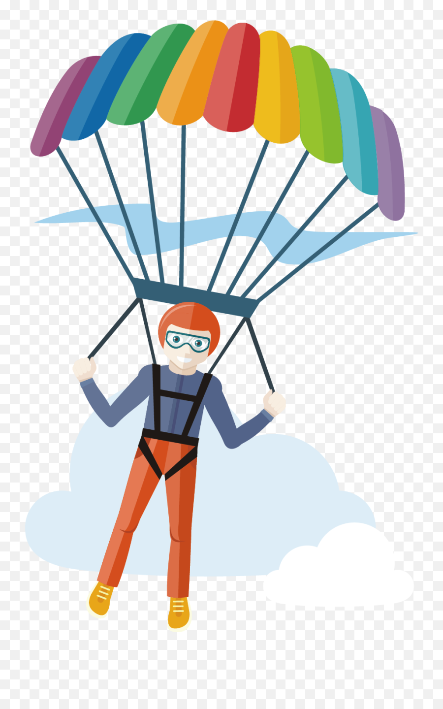 Parachuting Skydiver Poster Sport - Skydiving Clipart Transparent Emoji,Referee Whistle Emoji