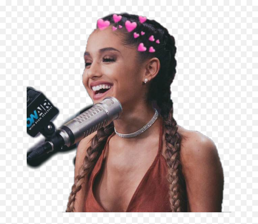 Ariana Grande Happy Cute Emojis Sticker - Ariana Grande On Air With Ryan Seacrest 2016,Emoji With Braids