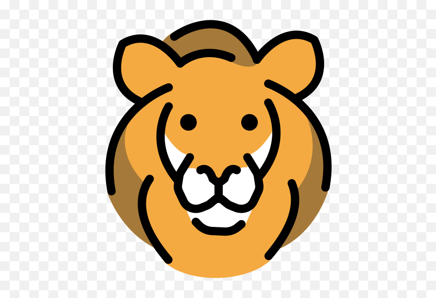 Lion Emoji - Tiger Openmoji,Lion Emoji