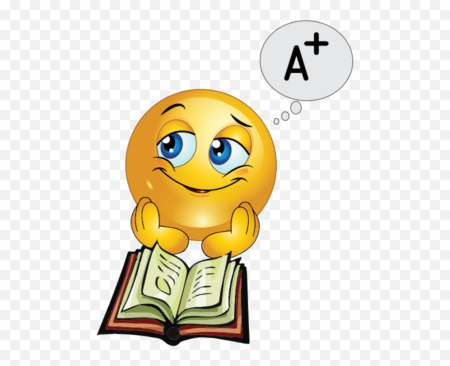 Studying Emoji - Clip Art Library Smiley Study,Thinkin Emoji