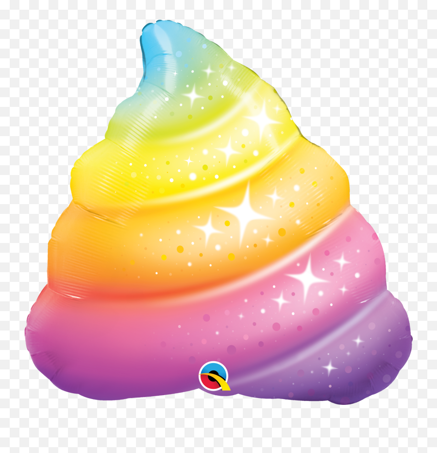 Qualatex Foil 76cm Supershape Rainbow Poop Sparkles - Rainbow Poop Sparkles Emoji,Sparkling Emoji