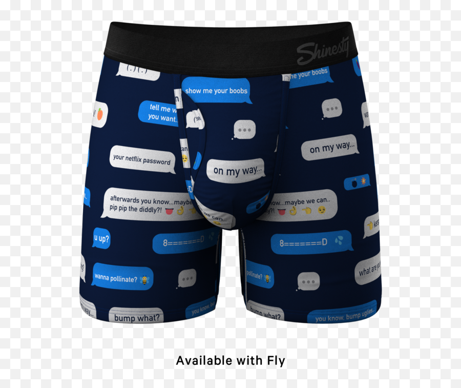 The Fap Chat Texting Ball Hammock Pouch Underwear - Bermuda Shorts Emoji,Wearing Nothing But Emojis Hot Sext