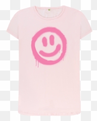 Be Happy - Womens Tee Short Sleeve Emoji,Emoticon Dress Pockets