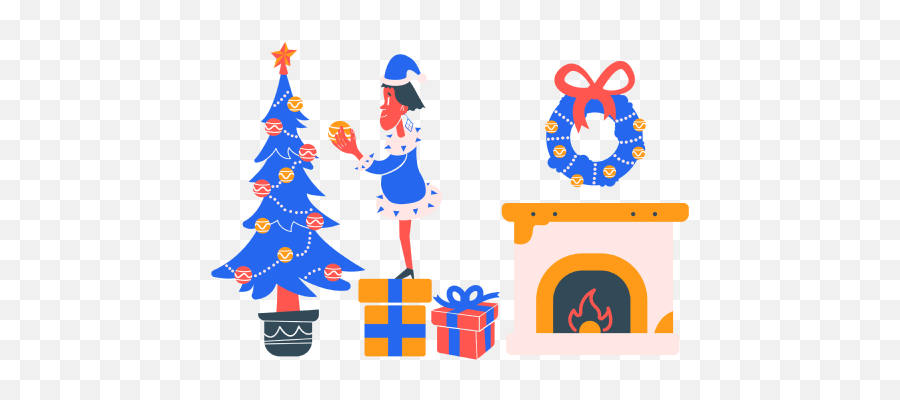 Merry Christmas Illustrations - New Year Tree Emoji,Merry Christmas Emojis