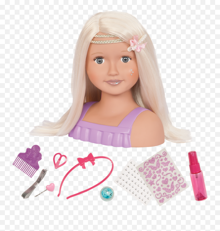 Doll Bust Wig Styling - Our Generation Styling Head Emoji,Emoji Doll Girl