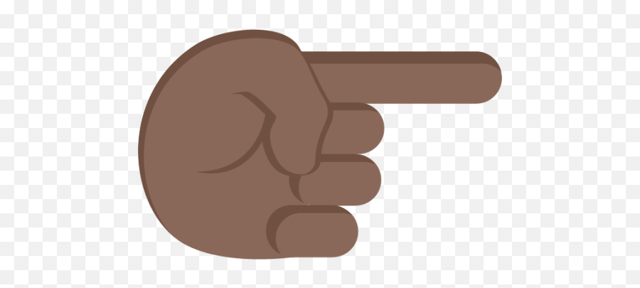 Left Hand Pointing Right Dark Skin Tone - Sign Language Emoji,Hand Pointing To You Emoji