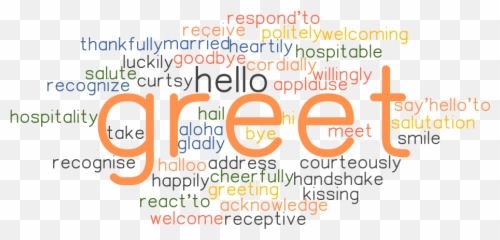 Greet Synonyms And Related Words What Is Another Word For - Dot Emoji,Emotion Coraacao