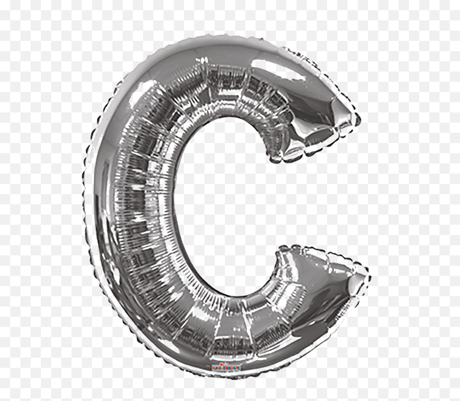 34 Silver Letter C Balloonu2013 Party Planet Brandon - Silver Letter C Balloon Emoji,Emojis Whatsapp Fiesta