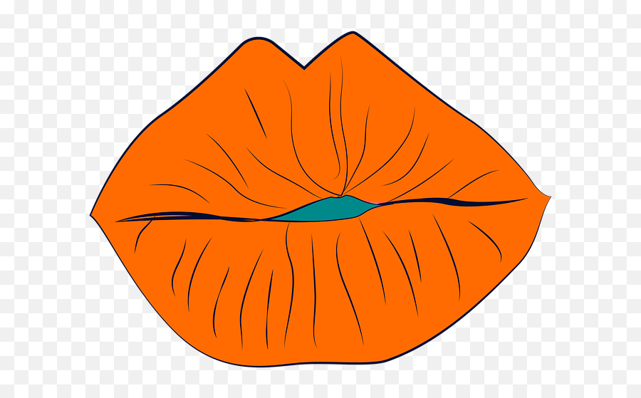 Free Photo Orange Lips Mua Wrinkled - Girly Emoji,Emotion Beso