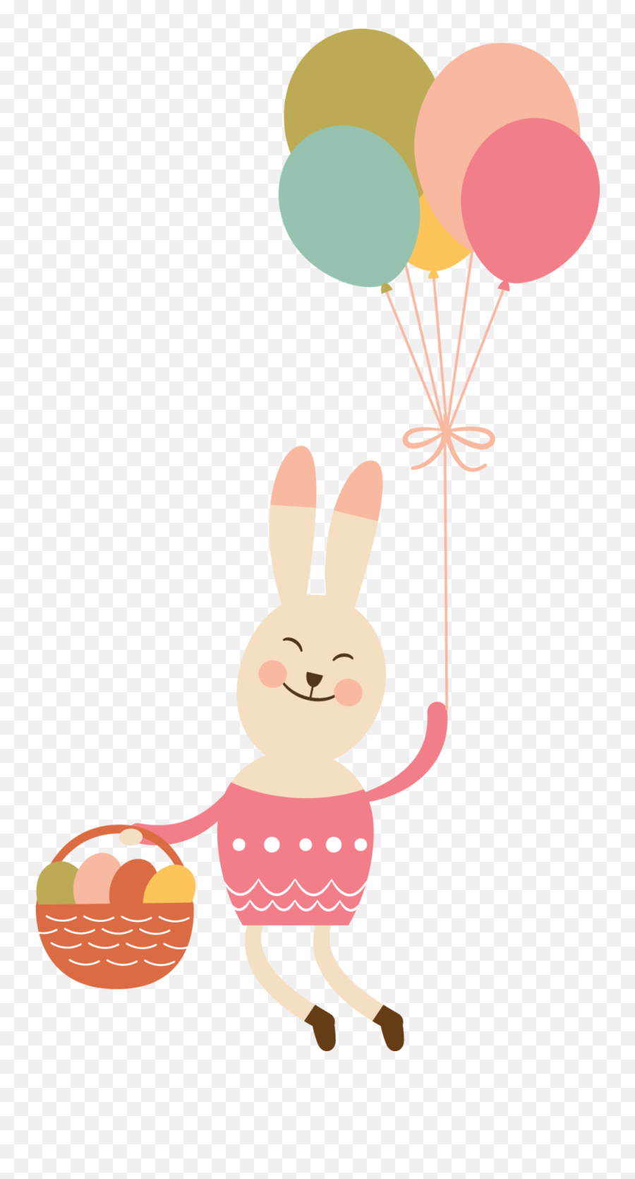 Bunny Rabbit Holding Balloons Clipart Emoji,Bunny Holding Cake Emoticon