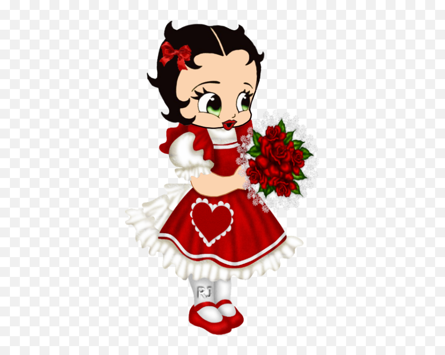 Valentine Roses Betty Boop Art Betty Boop Baby Betty Emoji,Devil Santa Hat Emoji