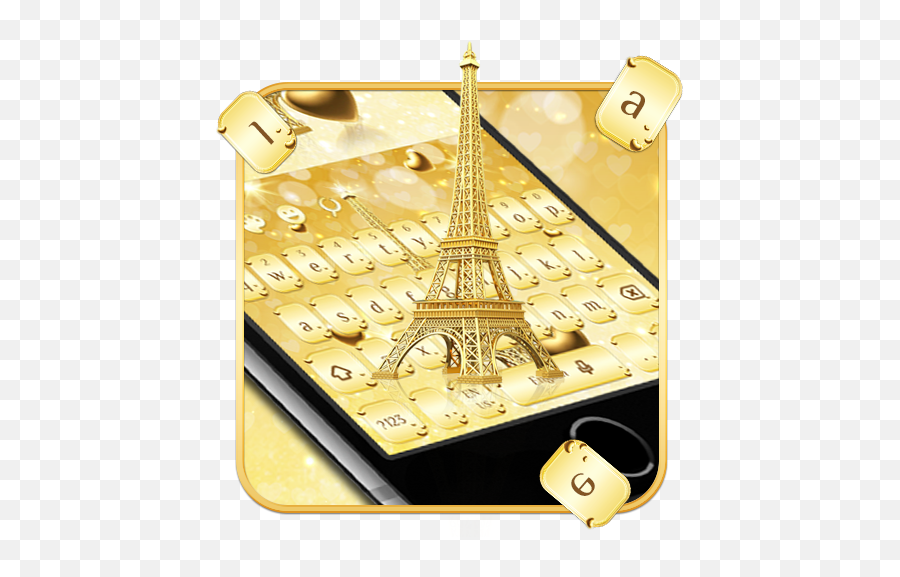 Golden Effiel Tower Keyboard Theme Emoji,Gosms Missing Extended Emojis