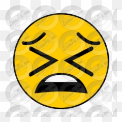 Distressed Picture For Classroom Therapy Use - Great Emoji,Distressed Emoji