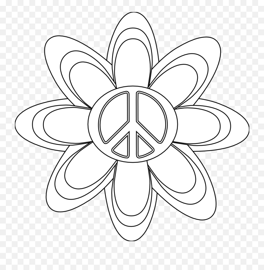 Peace Sign Coloring Page - Clipart Best Dot Emoji,Laughing Emoji Coloring Page