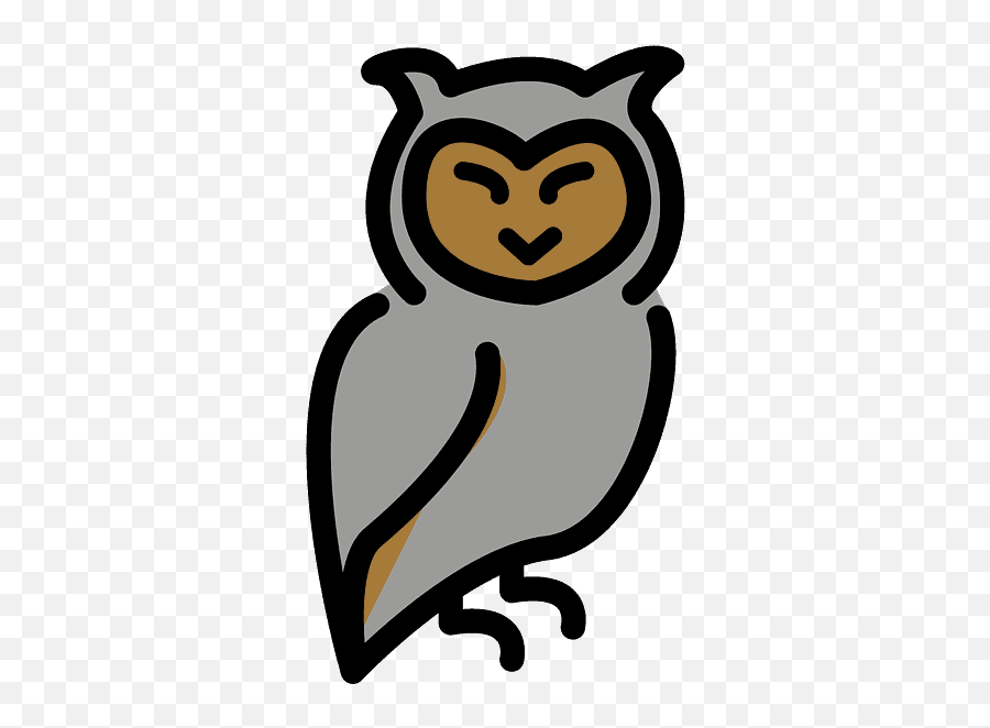 Owl Emoji Clipart Free Download Transparent Png Creazilla - Emoji Gufo,Purple Horned Emoji