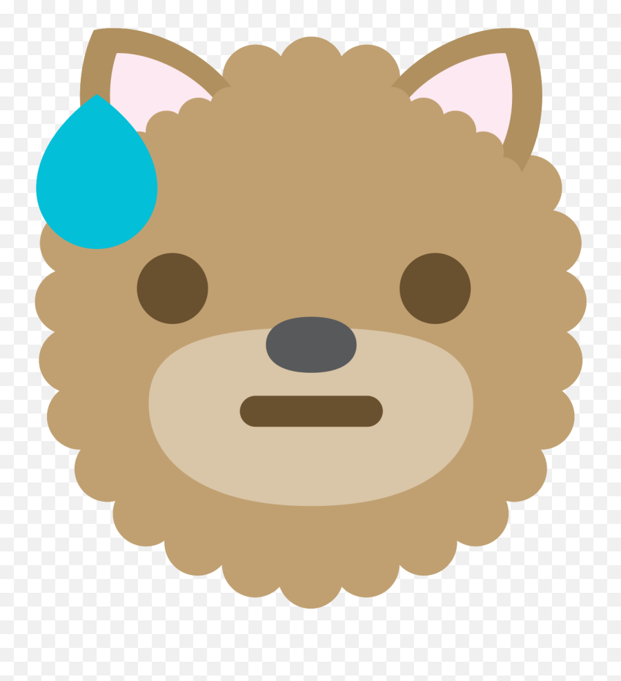 Free Emoji Dog Face Sweat Png With - Feliz Navidad Stickers Png,Dog Emoji Png