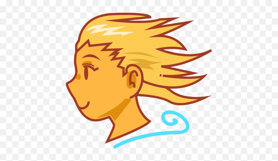 Wind Blowing Face - Wind Blowing Hair Clipart Emoji,Blow Emoji