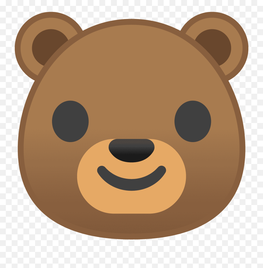 Hamster Clipart Brown Teddy Bear - Cartoon Bear Face Png Emoji,Hamster Emoji