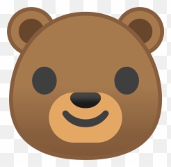 Hamster Clipart Brown Teddy Bear - Cartoon Bear Face Png Emoji,Hamster Emoji