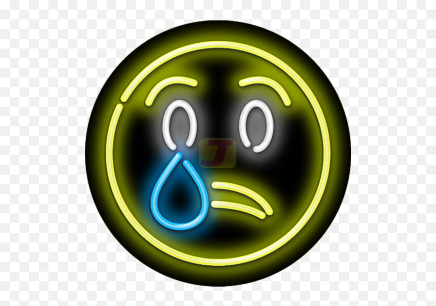 Crying Face Emoji Neon Sign - Dot,Crying Face Emoji