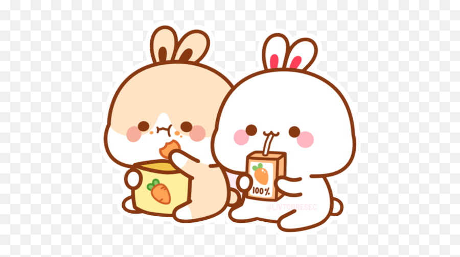 Sticker Maker - Bunnys U0026 Friends Cute Bunny Cartoon Cute Kawaii Bunny And Friends Emoji,Bear Trap Emoji