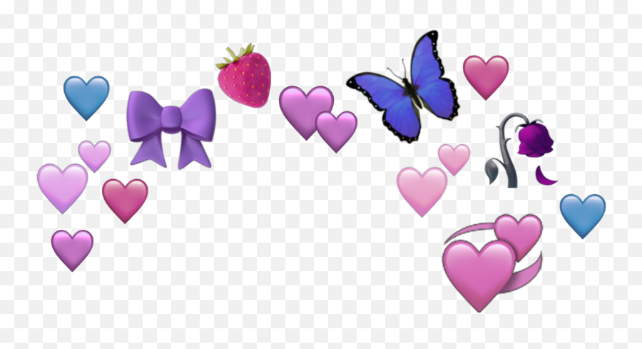 Milukyun Iphone Sticker By Milukyun Purin - Heart Crown Strawberry Png Pink Emoji,Ribbon Emojis