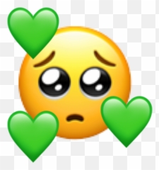 Jelly Emoji Green Sticker - Crying Emoji Heart Broken,Jelly Emoji