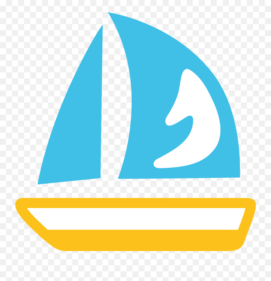 Sailboat Emoji - Barquinho Emoji,Barca Emoji