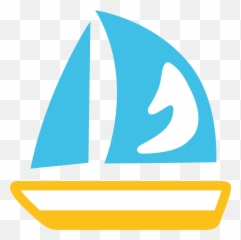 Sailboat Emoji - Barquinho Emoji,Barca Emoji