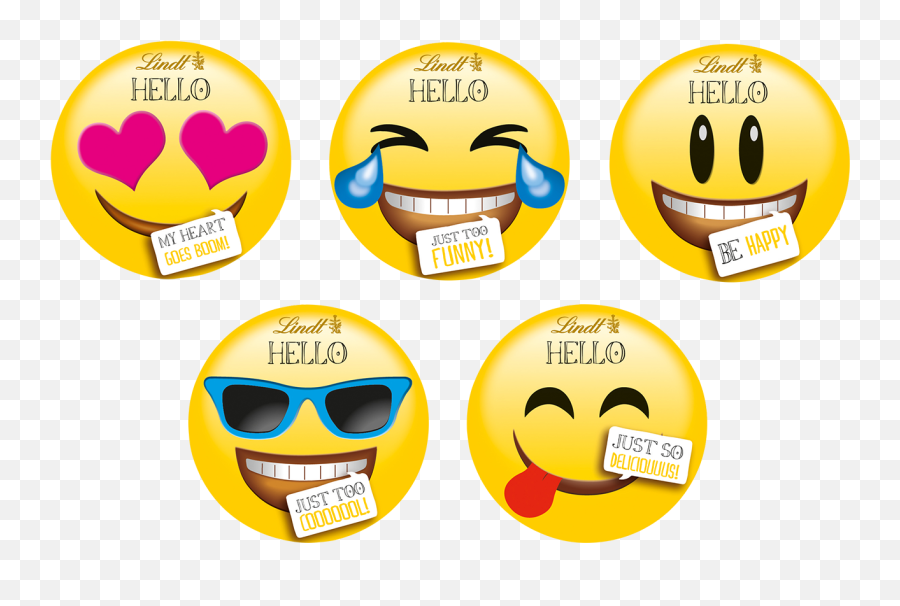 Lindt Hello Emoji 5 Packs 150g German Healthu0026beauty - Lindt Hello Mini Emotis,Happy Saturday Emoji