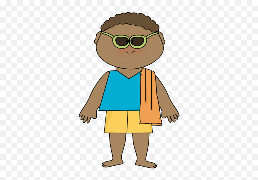 Beach Clip Art - Child Wearing Sunglasses Clipart Emoji,Emoji Beach Towels