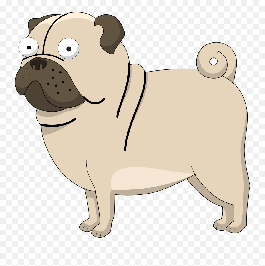 Clipart Dog Pug Clipart Dog Pug - Transparent Pug Dog Clipart Emoji,Pug Emojis