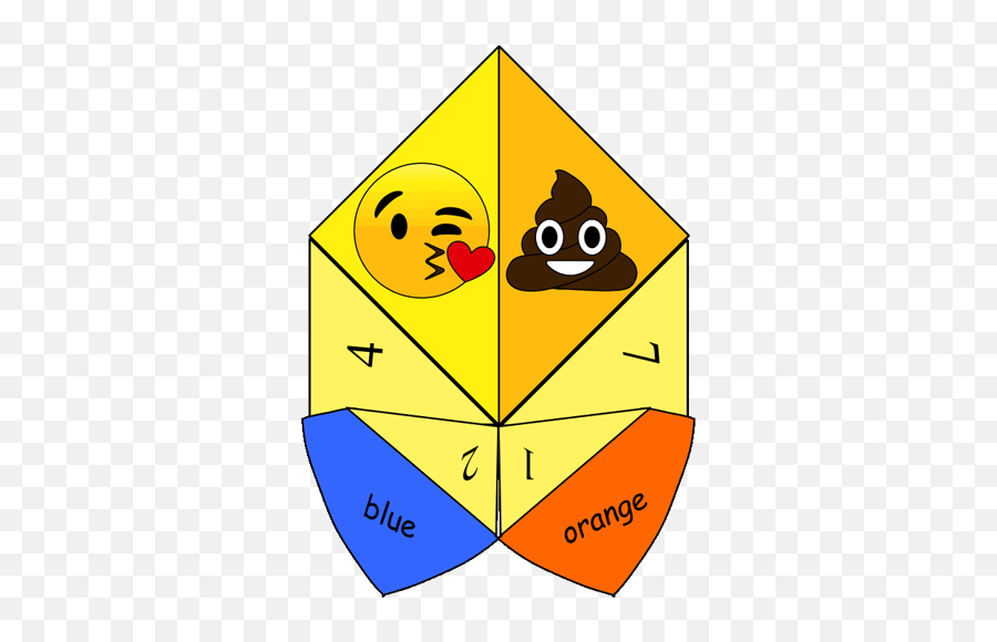 Emoijs Fortune Teller - Printable Fortune Teller Origami Emoji,Triangle Emoji