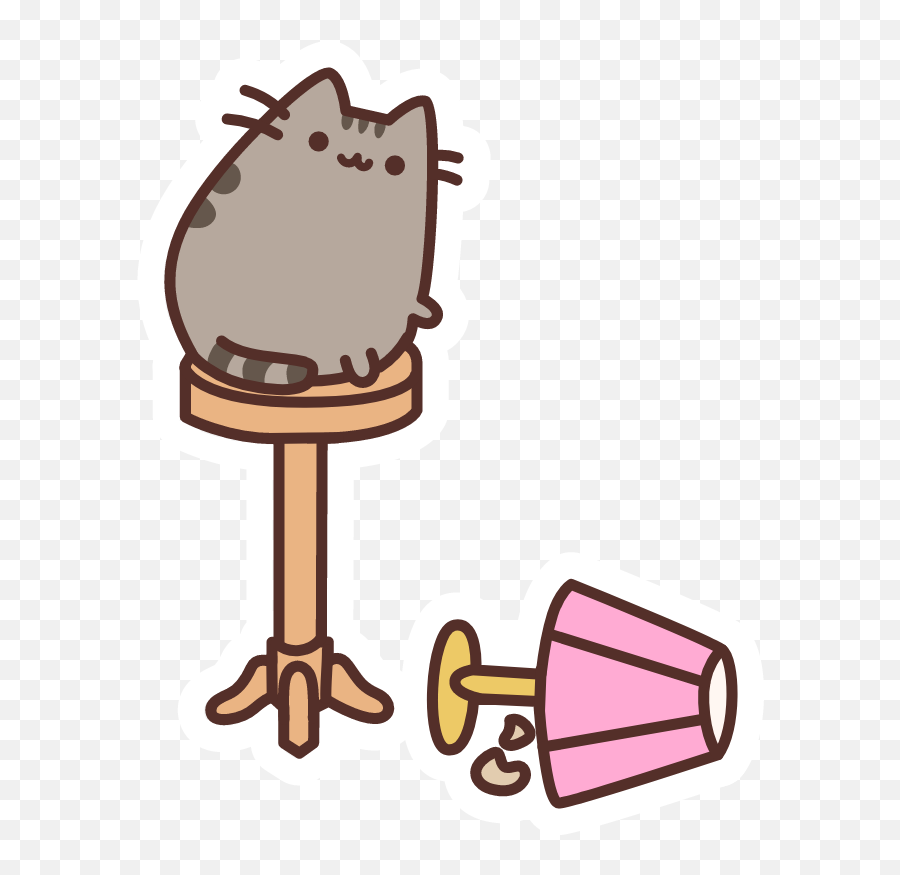 Pusheen Diy Floor Lamp Sticker - Pusheen Memes Emoji,Kity Emotions For Kids