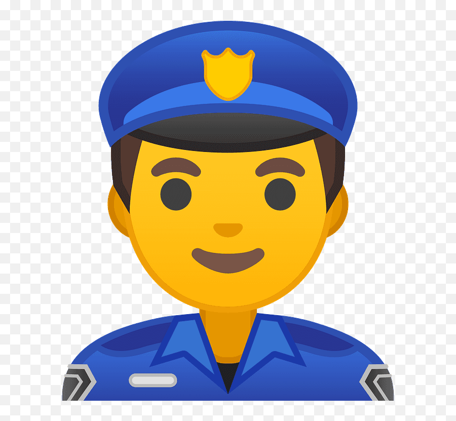 Man Police Officer Emoji Clipart - Transparent Police Emoji,Pillice Emoticon