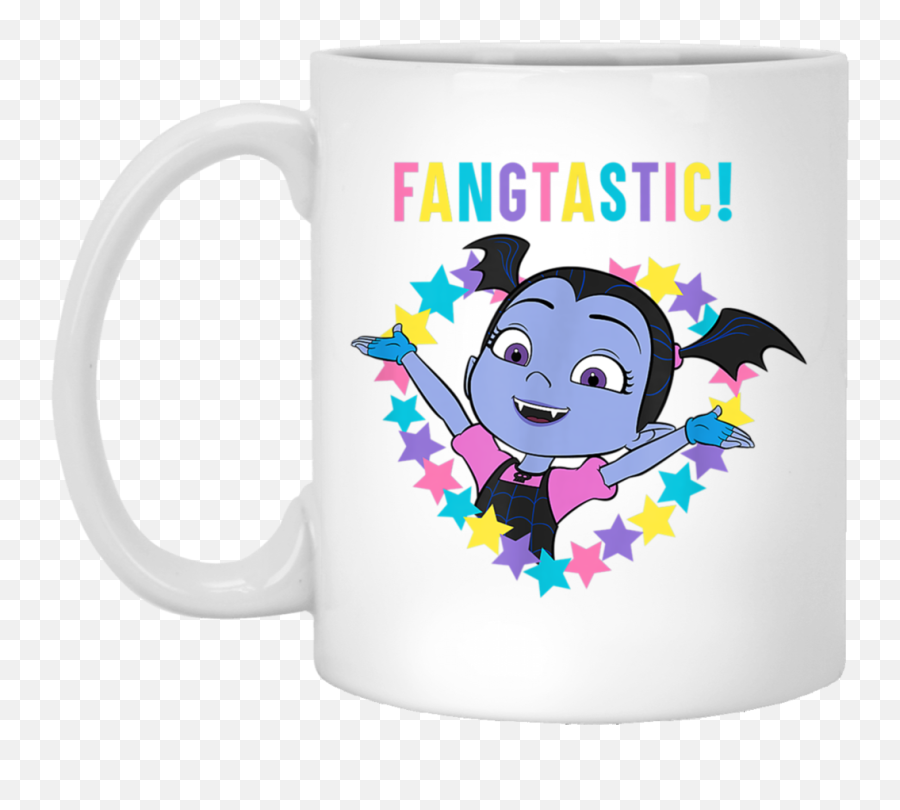 Disney Vampirina Fangtastic White Mug - Personalized Cat Dad Mug Emoji,Emoticon For Facebook With Disney