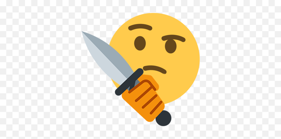 Knifethink - Discord Emoji Badly Drawn Thinking Emoji,Think Emoji