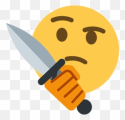Knifethink - Discord Emoji Badly Drawn Thinking Emoji,Think Emoji