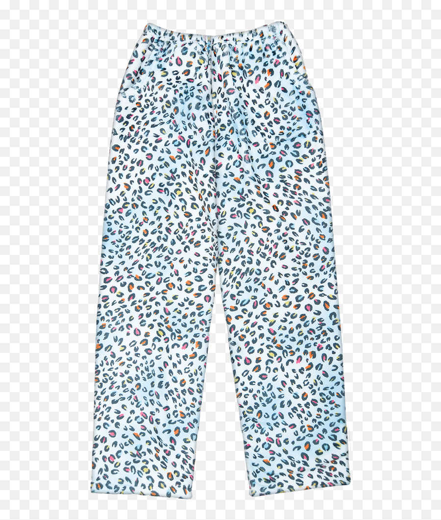 Pastel Leopard Plush Pants - Bermuda Shorts Emoji,Navy Blue Emoji Pajama Pants
