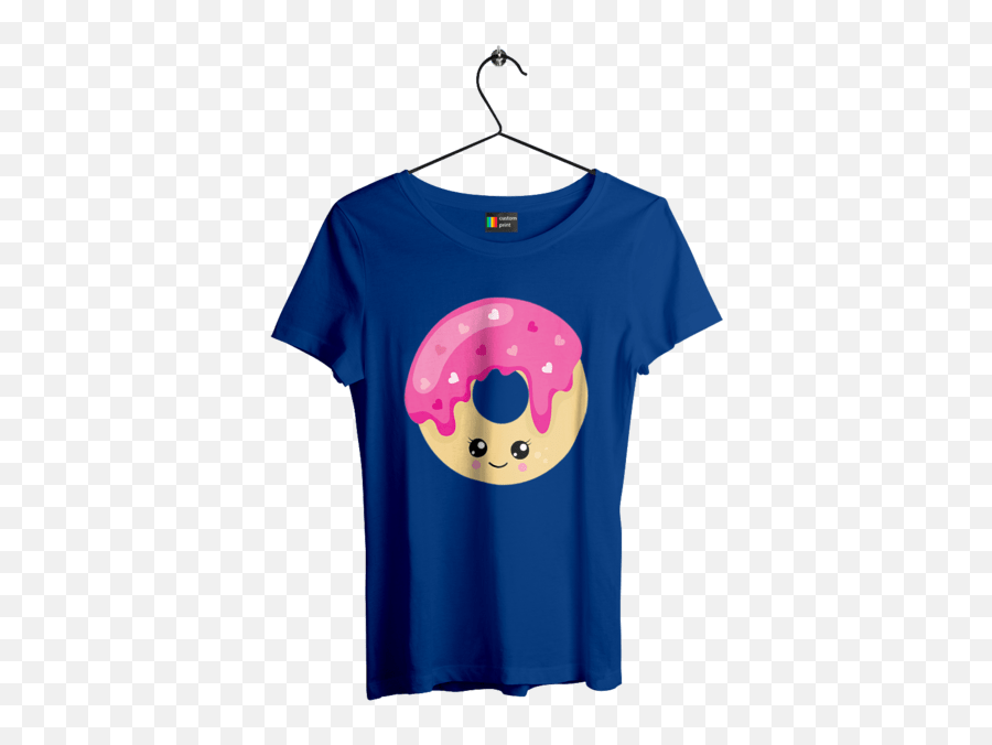 Mens Polo With Print Pink Donut With A Emoji,B3c Emoticon