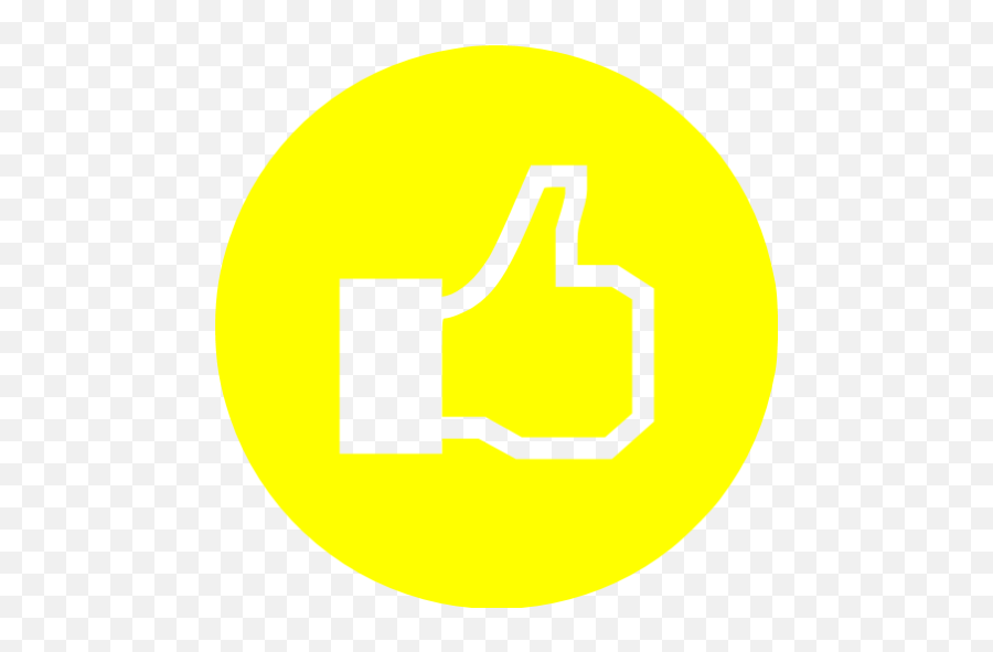 Yellow Facebook Like 4 Icon - Free Yellow Like Icons Like Logo Purple Emoji,Facebook Emoticon Smiley Skull Text