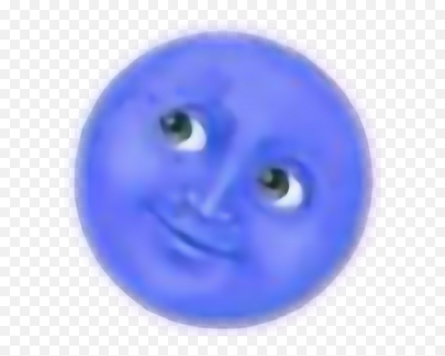Moon Blue Emoji Sticker - Happy,Blue Moon Emoji