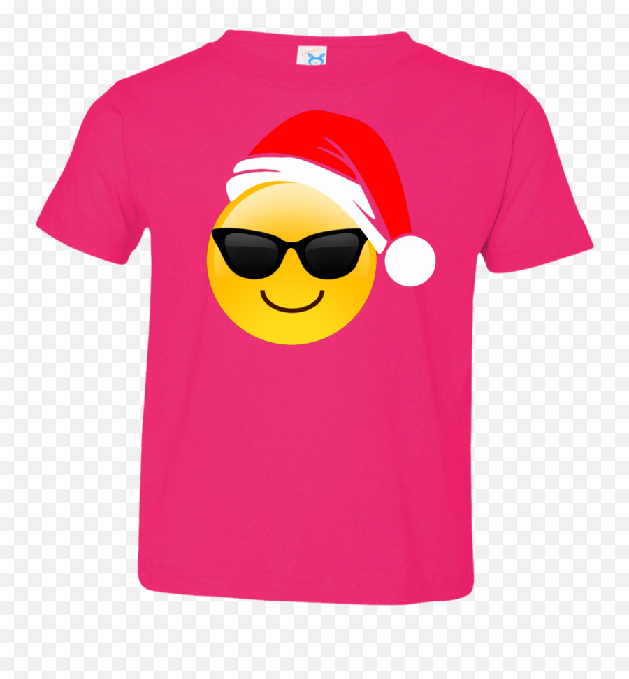 Emoji Christmas Shirt Cool Sunglasses Santa Hat Family Set,The Shoulders Emoticon
