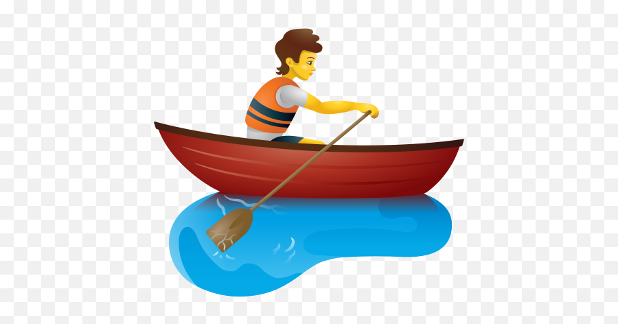 Person Rowing Boat U2014 Png - Boatman Emoji,Boat Emoji Png