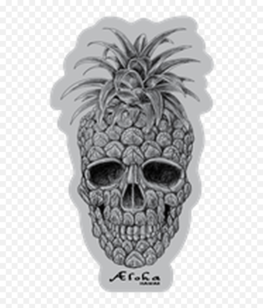 Pineapple Skull Sticker - Pinspple Skull Emoji,Skull Emoticon Code