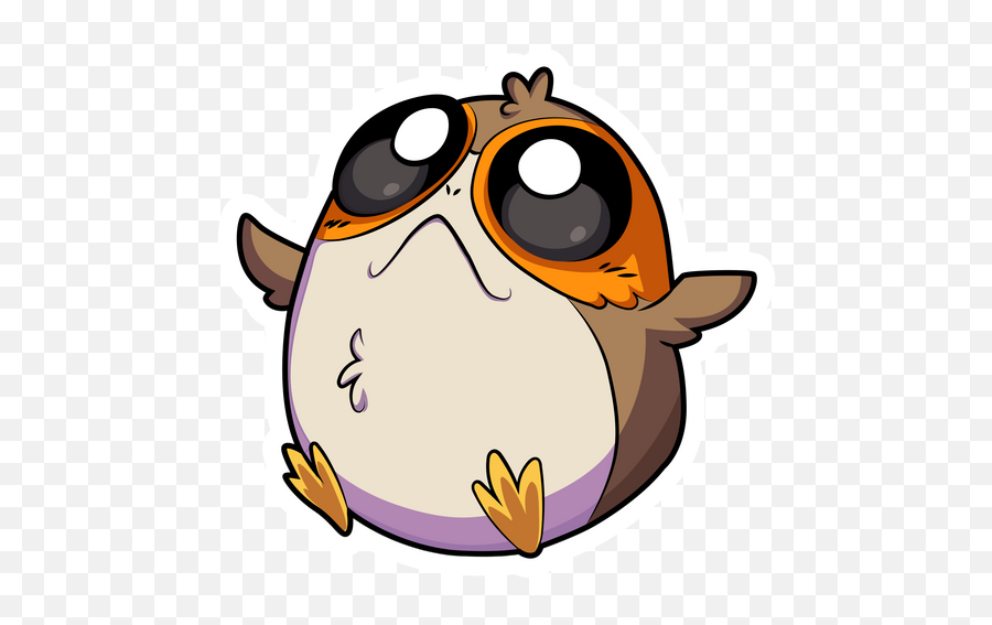 Star Wars Cute Baby Porg Sticker - Star Wars Porg Cute Emoji,Porg Emoji