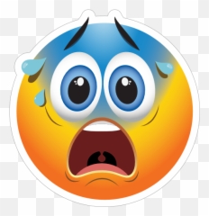 Cute Terrified Emoji Sticker - Emoji,Cute Emoji