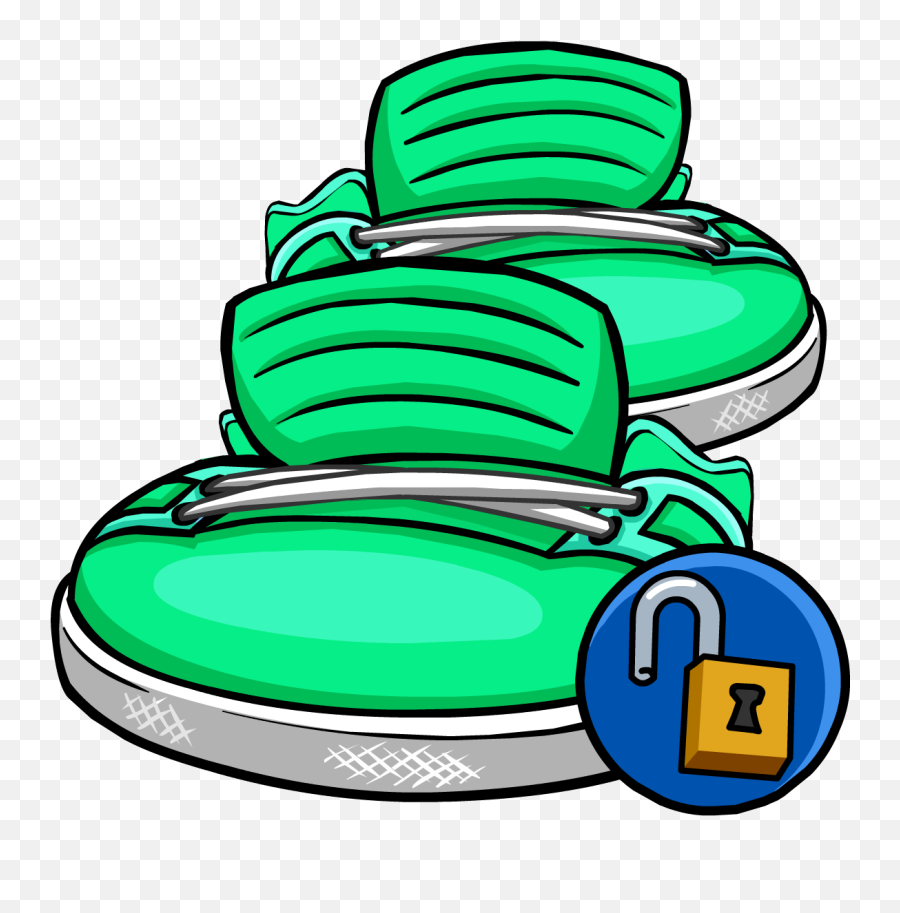 Aqua Sneakers Club Penguin Wiki Fandom - Club Penguin Shoes Emoji,Sneaker Emojis