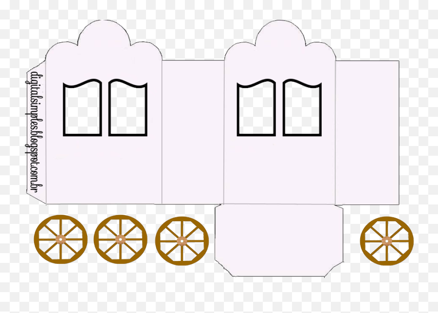 Free Printable Princes Coach Box In - Molde Para Carrinho De Pipoca Emoji,Emoji Party In A Box