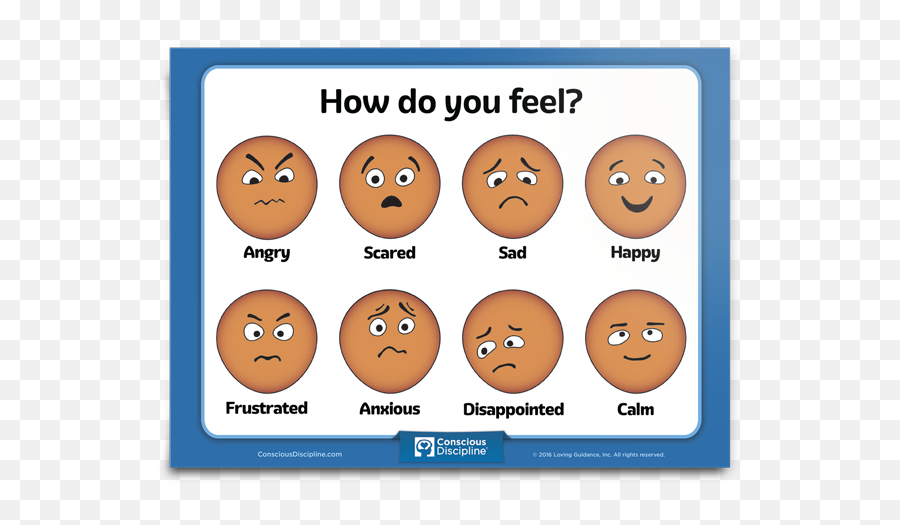 How Do You Feel Chart - Conscious Discipline Feelings Chart Emoji,Emotion Chart